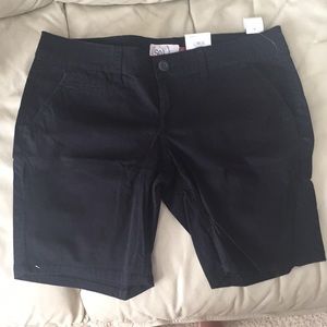 Black Knee-Length Shorts- NEW WITH TAGS